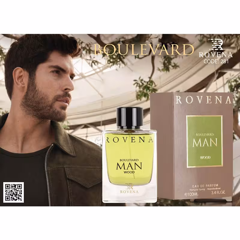 عطر ادکلن روونا بولوارد من وود اسنس ROVENA Boulevard Man Wood