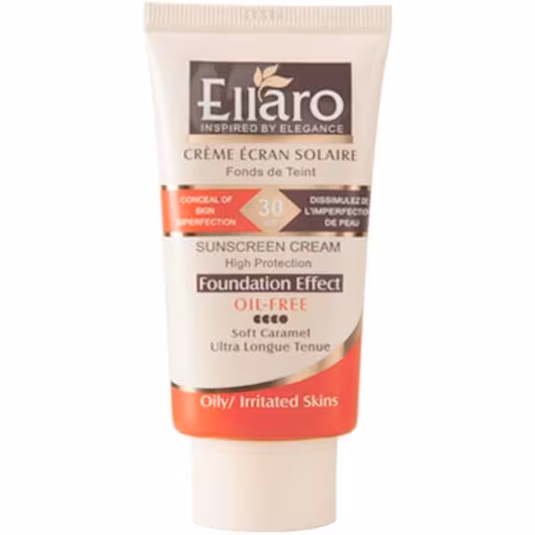 کرم ضد آفتاب رنگی فاقد چربی الارو مدل Caramel Doux حجم 40 میلیلیتر Ellaro Caramel Doux Sunscreen Cream 40 ml