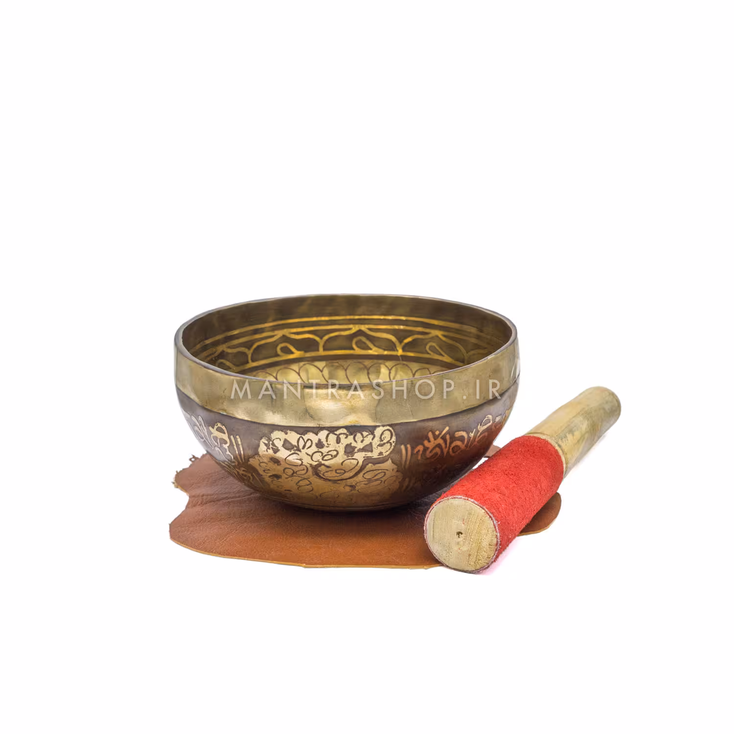 کاسه تبتی دست ساز اصل مدل حکاکی طرح بودا قطر دهانه 12.5 سانتی متر