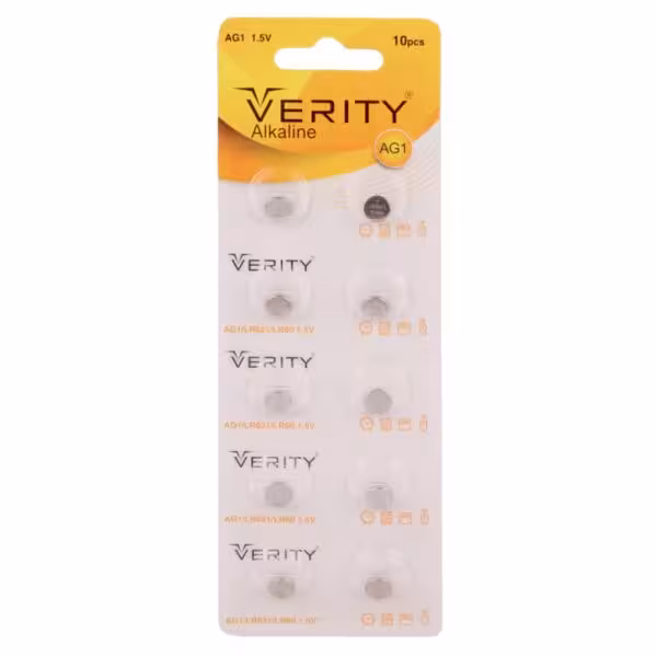 باتری سکه ای وریتی مدل AG1 بسته 10 عددی