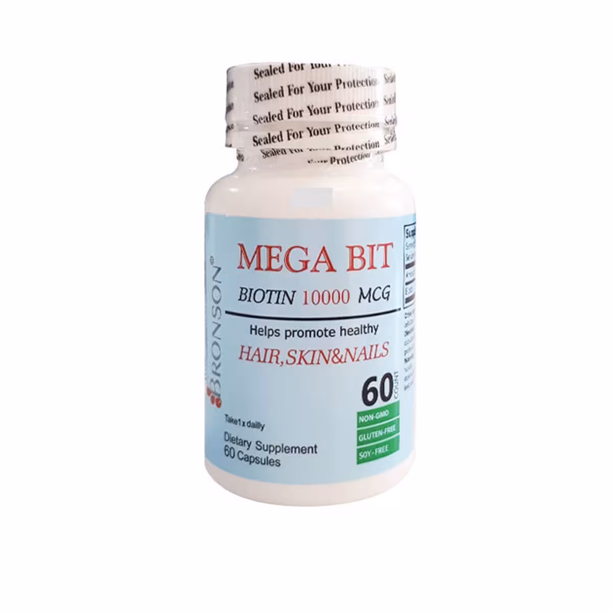 کپسول مگابیت بیوتین 10000 میکروگرم برونسون-BRONSON