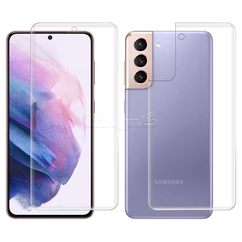 گلس هیدروژلی شفاف سامسونگ S21 به همراه محافظ پشت