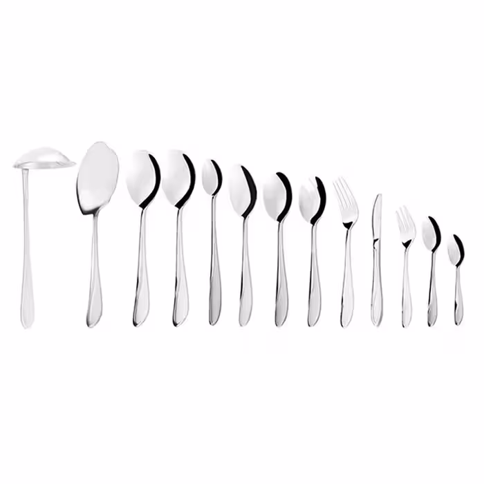 سرویس قاشق و چنگال ناب استیل 92 پارچه مدل سلیا