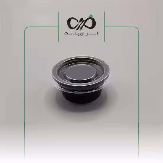 ظرف یکبار مصرف سسی پیاله گرد مشکی 2 انس (1000عددی)