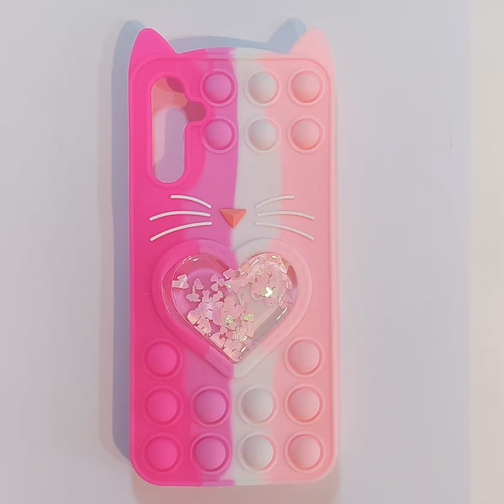 گارد.کاور A14سامسونگ مدل پاپیت گربه ای رنگ بنفش سفید گلبهی و...