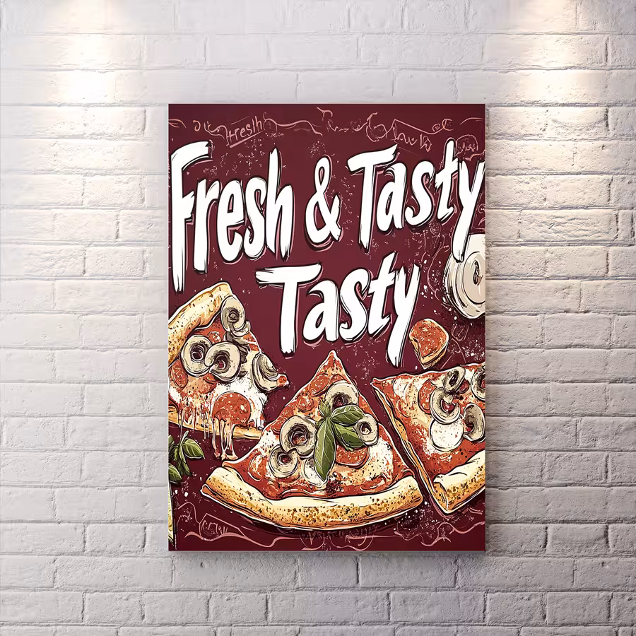 تابلو شاسی فست فود طرح پیتزا HQCs-2421