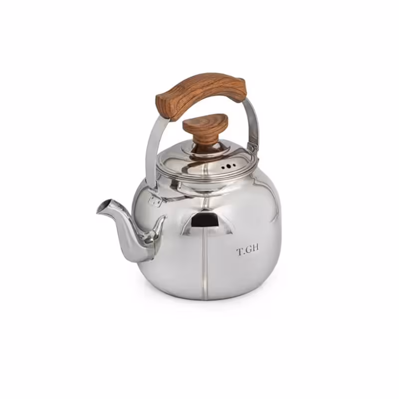 کتری بیستون تی جی اچ 3.5 لیتری لوله‌ دار براق دستگیره طرح چوب مدل 4009