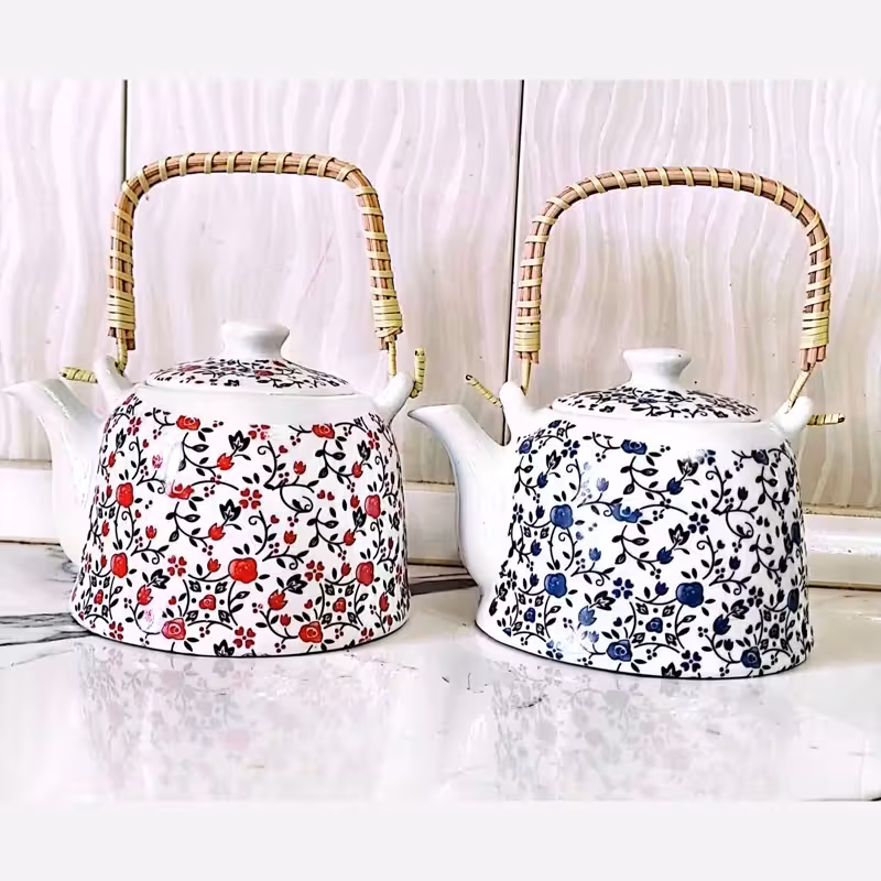 قوری دسته حصیری | amazonchi