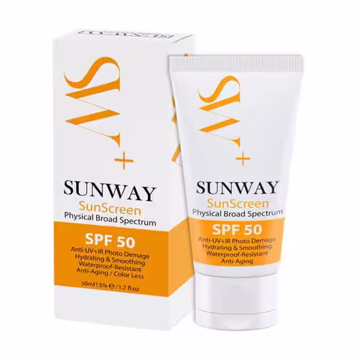کرم ضد افتاب spf50 خشک و معمولی سان وی