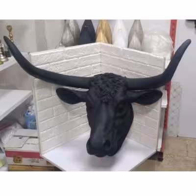 مجسمه کله گاو دیواری