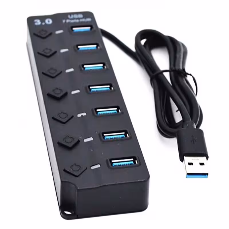 هاب 7 پورت USB-3.0 مدل Super fast 507