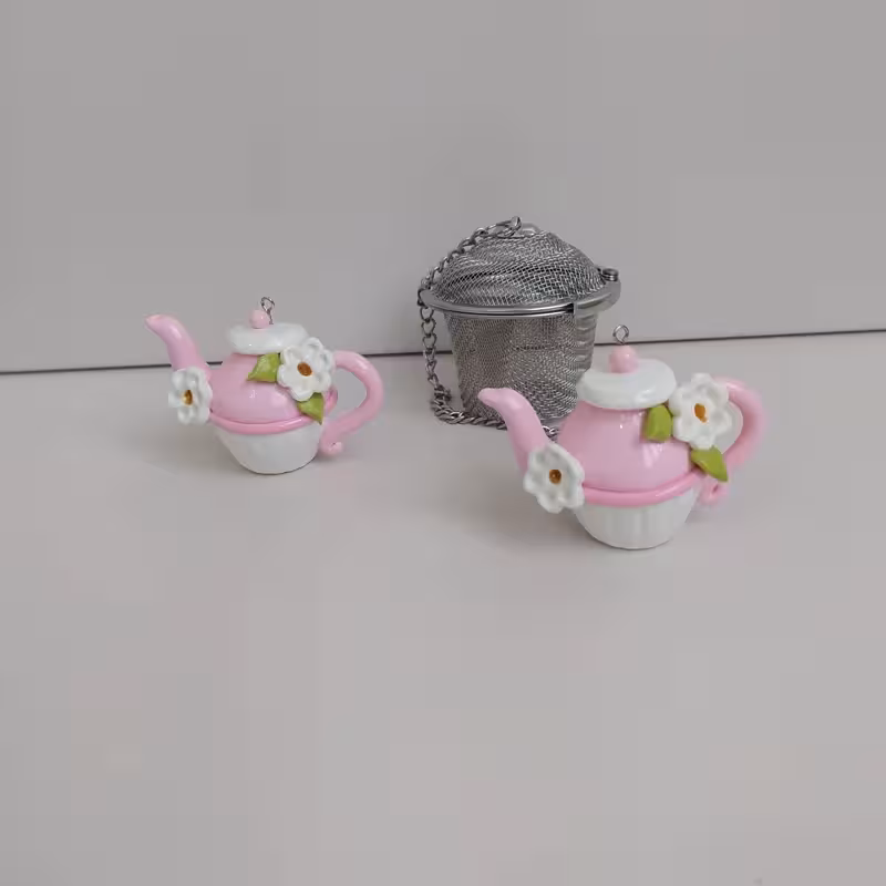 آویز طرح قوری مناسب برای صافی چای بدون صافی استیل یک عددی | amazonchi