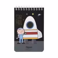 دفتریادداشت 80برگ 100*150سیمی جلدنرم فانتزی الیپون کد262کارتن132عددی