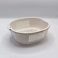 کاسه و آبکش بیضی سفید 2241