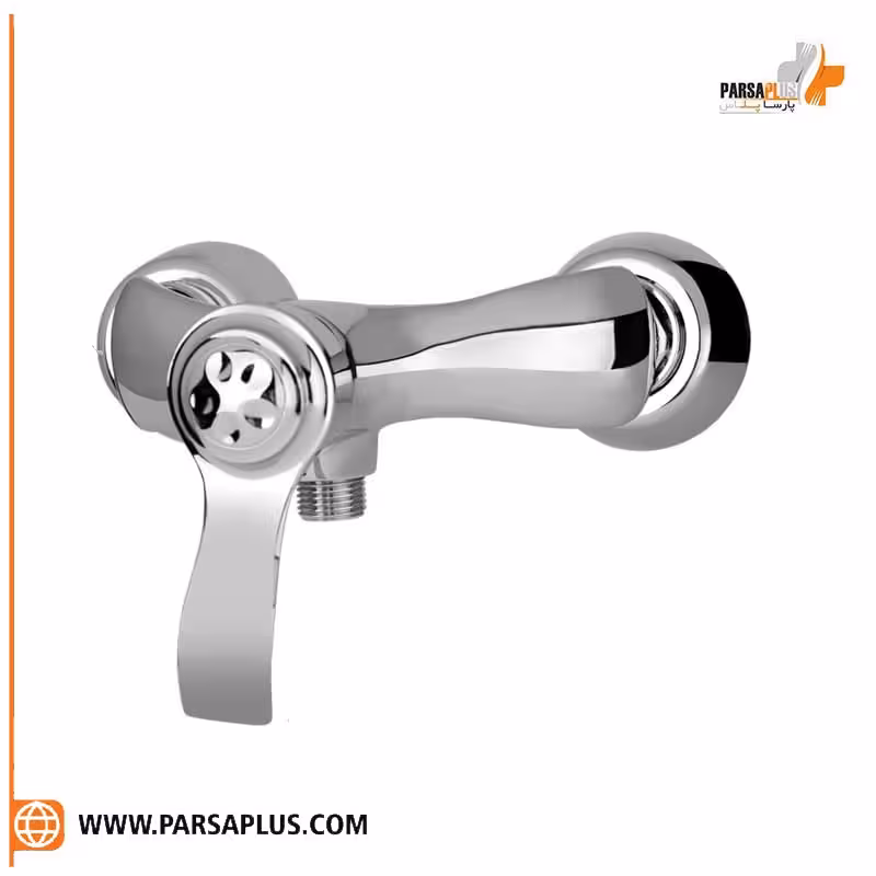 شیر توالت دوان مدل گلاز کروم
