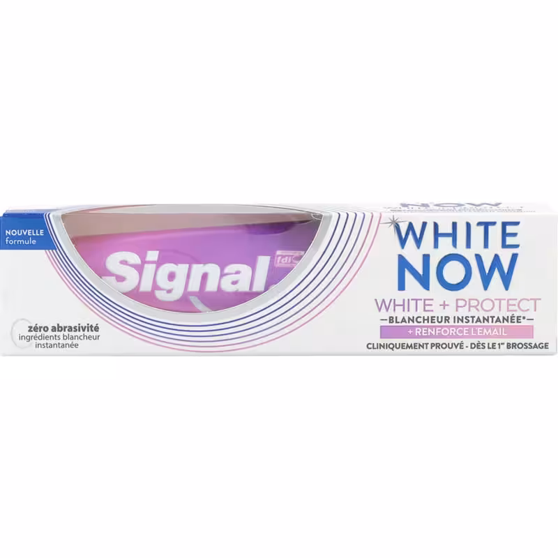 خمير دندان سيگنال White Now صورتی مدل White Protection حجم 75 میل