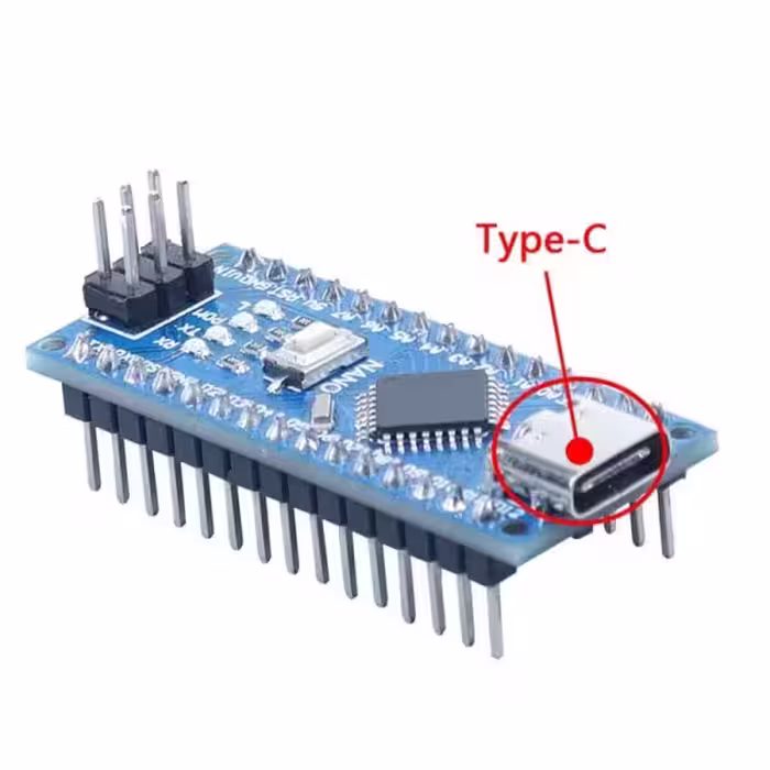برد آردوینو نانو Arduino Nano CH340 با رابط USB Type-C