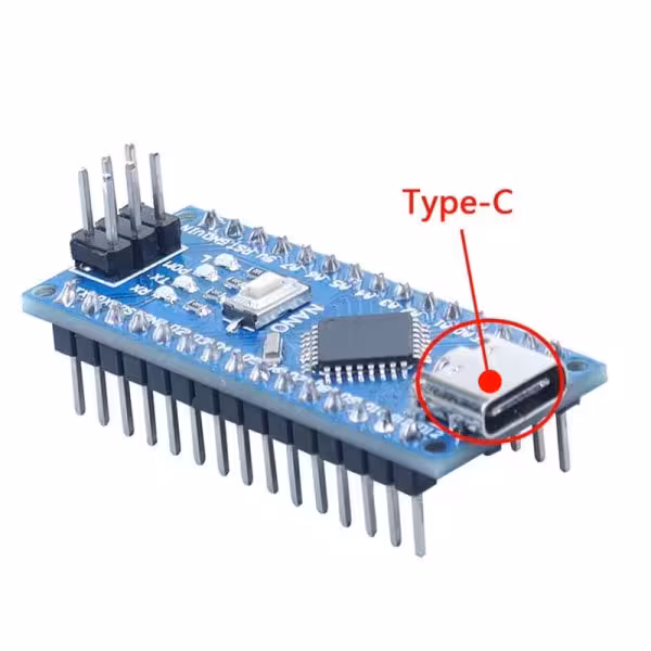 برد آردوینو نانو Arduino Nano CH340 با رابط USB Type-C