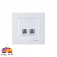 پریز تلفن دو سوکت (چهار خط) مدل آسا دلند