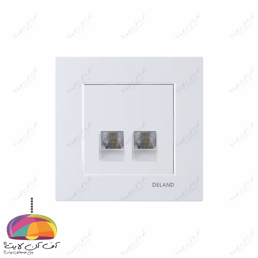 پریز تلفن دو سوکت (چهار خط) مدل آسا دلند