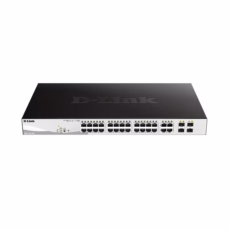 سوئیچ 24 پورت PoE دی لینک DGS-F1210-26PS-E