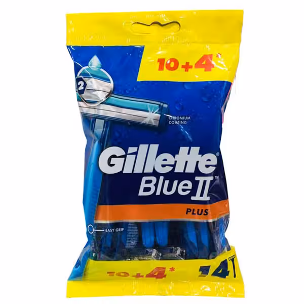 خودتراش ژیلت مدل Blue 2 Plus بسته 14 عددی