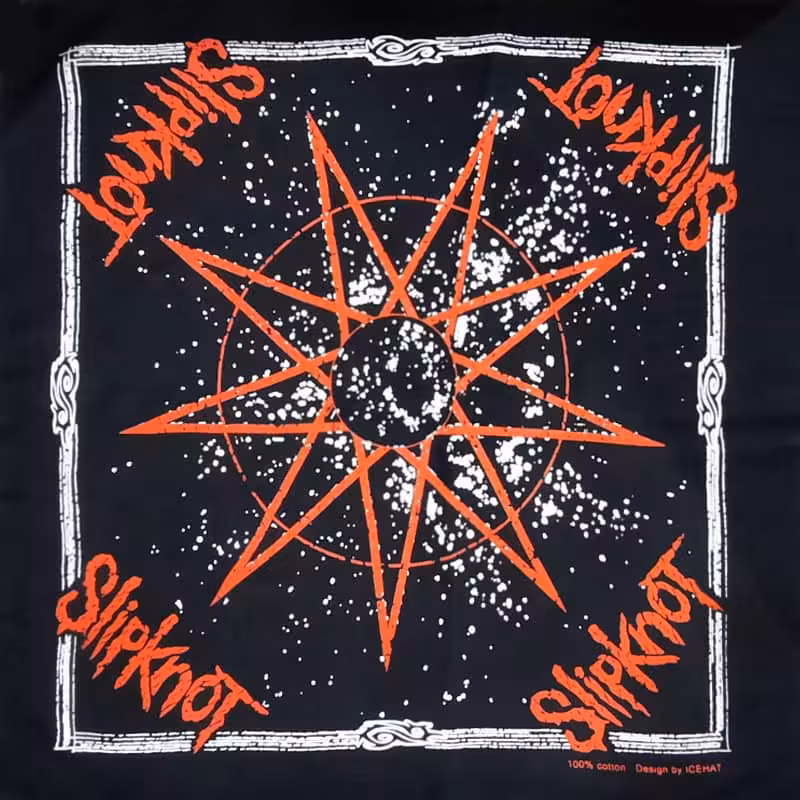 دستمال سر رنگی طرح گروه slipKnoT