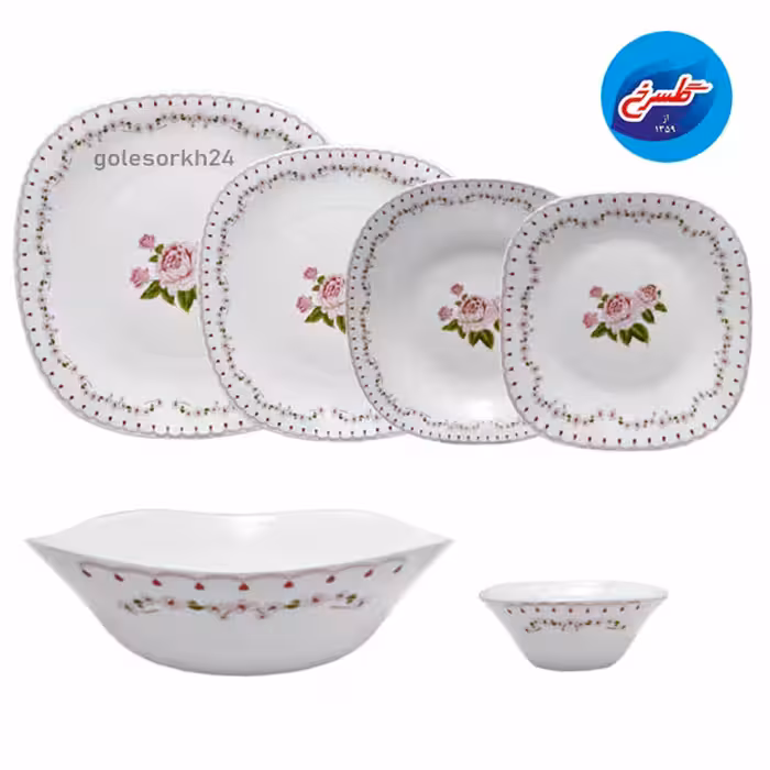 سرویس غذاخوری آرکوپال شادی مربع صورتی