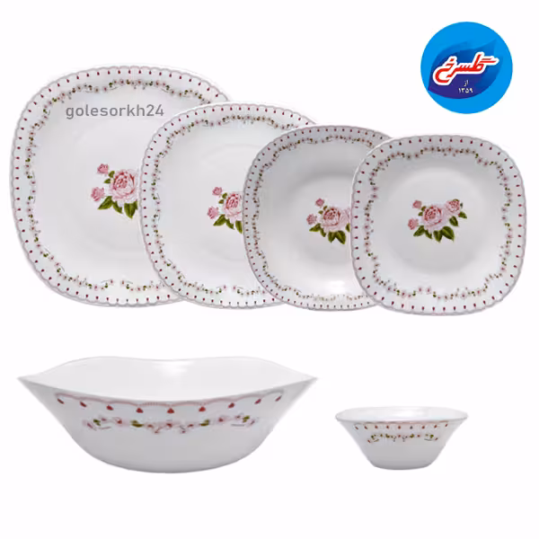 سرویس غذاخوری آرکوپال شادی مربع صورتی