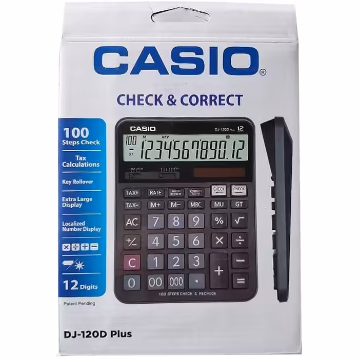ماشین حساب کاسیو مدل DJ-120D Plus کد 1983