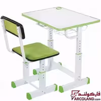 ست میز تحریر و صندلی مدل پیچی رنگ سبز