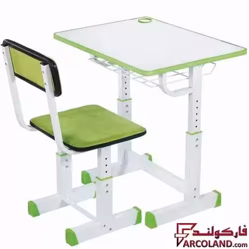 ست میز تحریر و صندلی مدل پیچی رنگ سبز