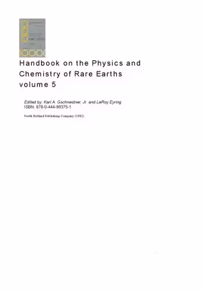خرید و دانلود نسخه کامل کتاب Handbook on the Physics and Chemistry of Rare Earths