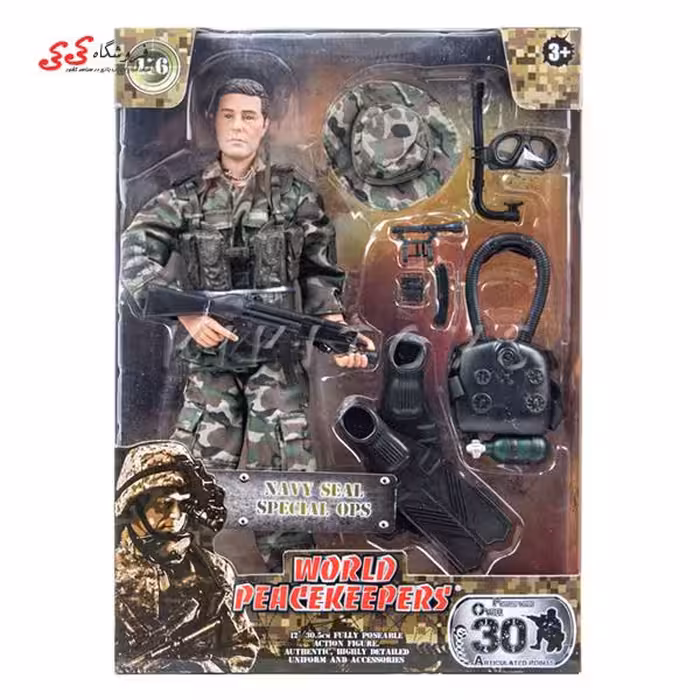 اکشن فیگور سرباز نظامی 90201 برند ام اند سی WORLD PEACEKEEPERS WITH ACCESSORIES