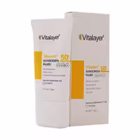 فلوئید ضد آفتاب ویتالیر SPF50 حاوی ویتامین C حجم 50 میلی‌لیتر