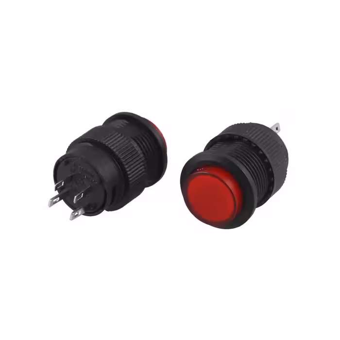 کلید فشاری چراغ دار قرمز قطر 250V – 16mm