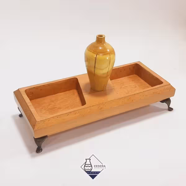 اردور خوری مستطیل چوبی تک گلدان