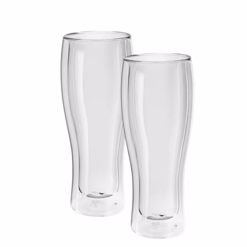 جام دوجداره آبجو سورنتو زولینگ | مجموعه 2 عددی 414 میلی‌لیتری | شیشه بوروسیلیکات مقاوم با طراحی مدرن | مناسب برای نوشیدنی‌های سرد و گرم