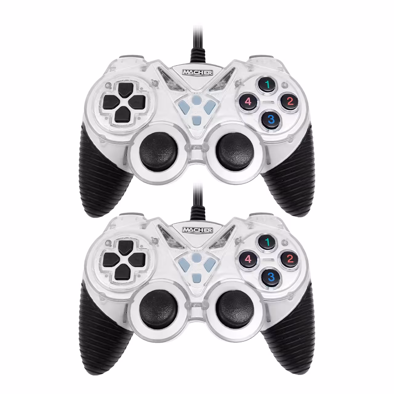 دسته بازی دوبل شوک دار باسیم Macher مدل MR-62 - سفید - RYL