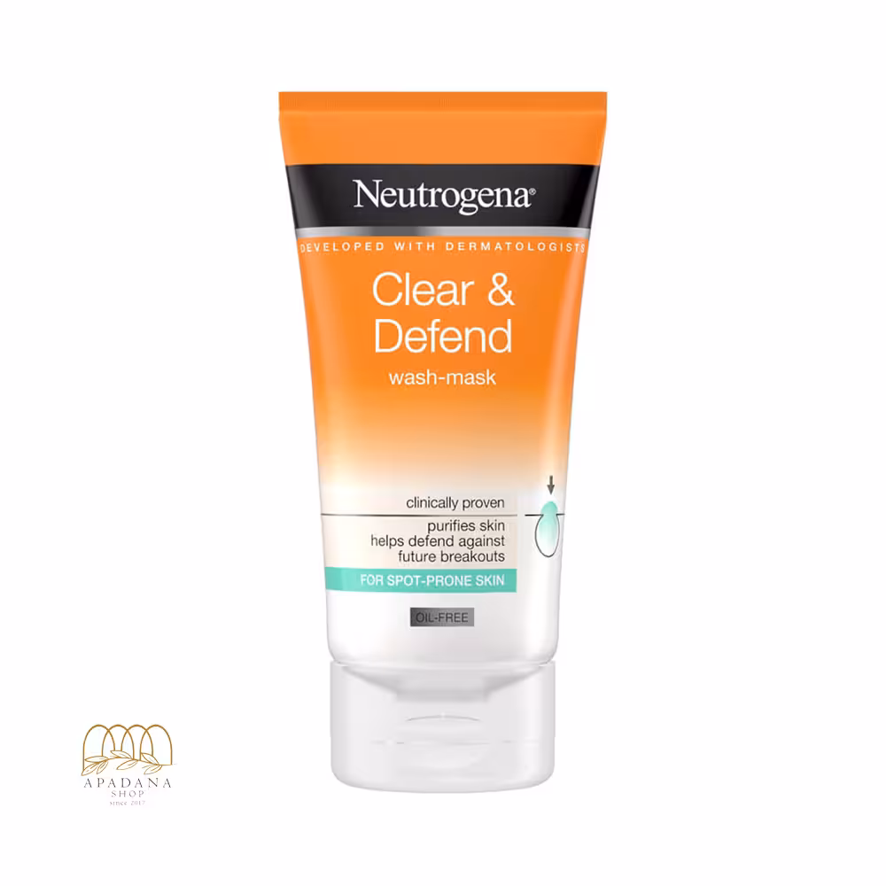 ماسک و شوینده صورت نوتروژینا مدل Clear & Defend حجم 150 میل
