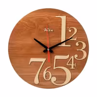 ساعت دیواری چوبی مدل کیتا کلاسیک کد CK 604-TC - (قطر 35 cm)