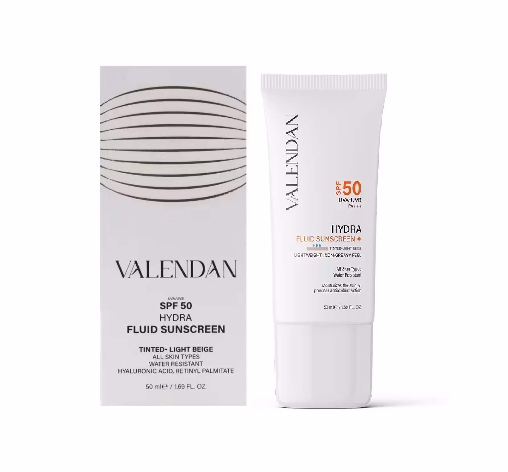 ضد آفتاب فلوئیدی آبرسان 50 SPF ولندان 50ml ( بژ روشن)