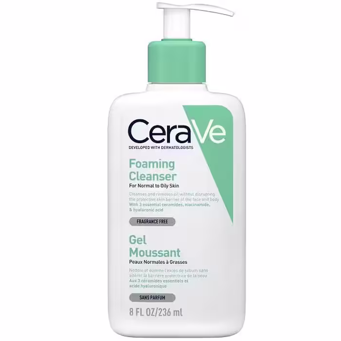 ژل شستشوی صورت سراوی Cerave مخصوص پوست نرمال و چرب حجم 236 میل