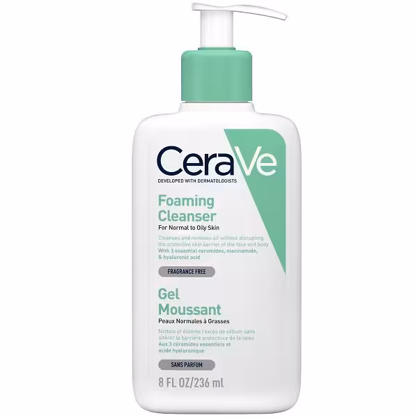 ژل شستشوی صورت سراوی Cerave مخصوص پوست نرمال و چرب حجم 236 میل