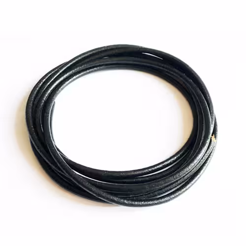چرم لوله ای مشکی 4mm
