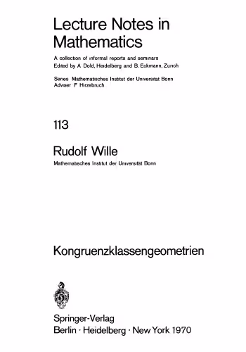 خرید و دانلود نسخه کامل کتاب Kongruenzklassengeometrien
