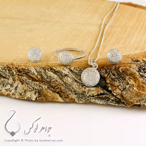 نیم ست نقره زنانه مدل الینر _ کد : 100283