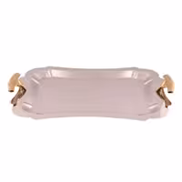 سینی مستطیل بزرگ دالبر دسته طلایی Diamond ریور کد G7116