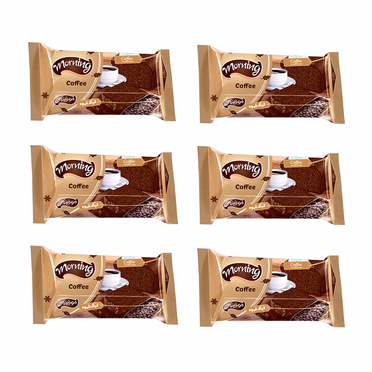 کیک صبحانه با طعم قهوه مورنینگ شیرین عسل 100 گرمی بسته 24 عددی