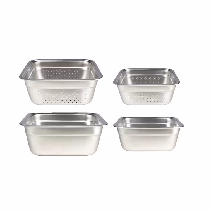 آبکش و آبگیر مدل استیل مربع کد 2430 مجموعه 4 عددی